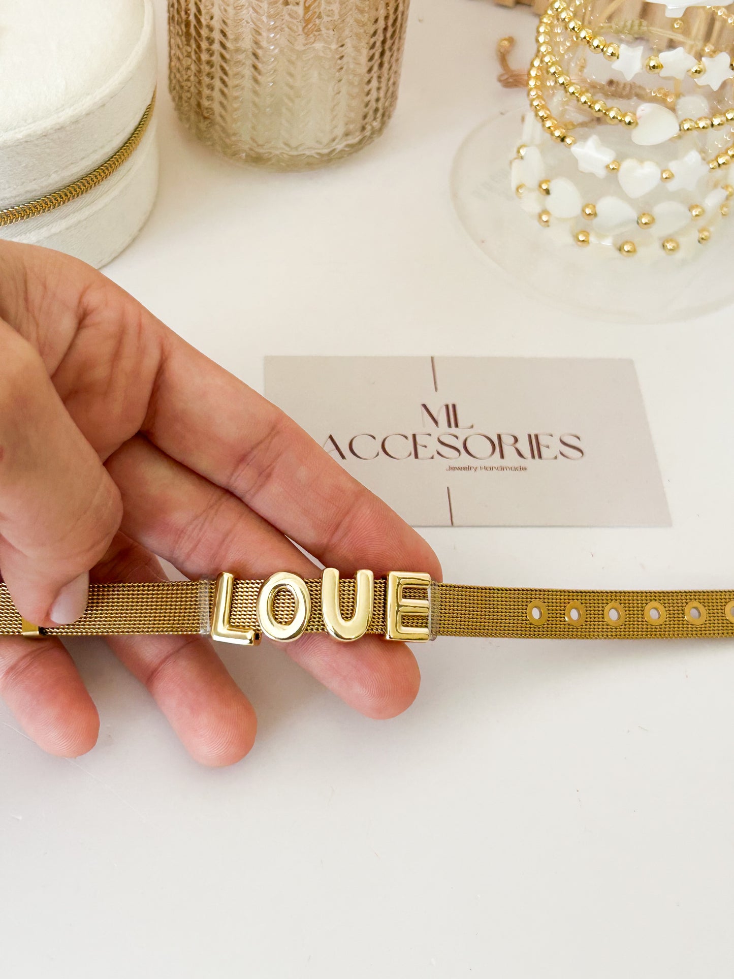 Isabella Love Cuff Bracelet – Gold Statement Love Jewelry Gift