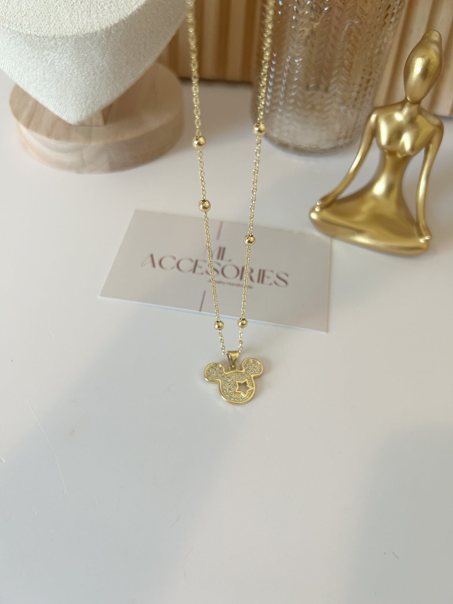 Golden Mouse Necklace