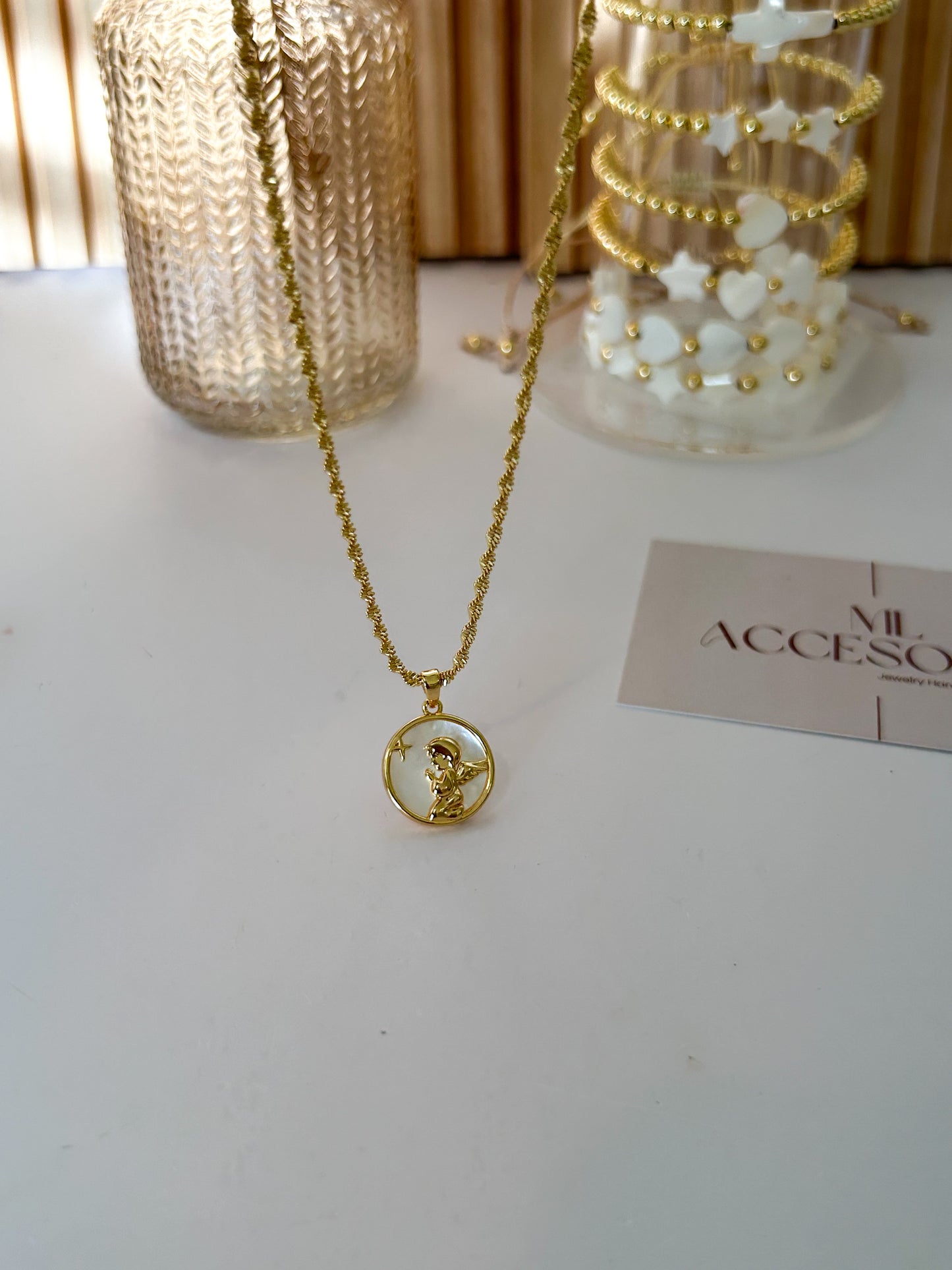 Guardian Angel Necklace – Gold Faith Jewelry Gift for Women