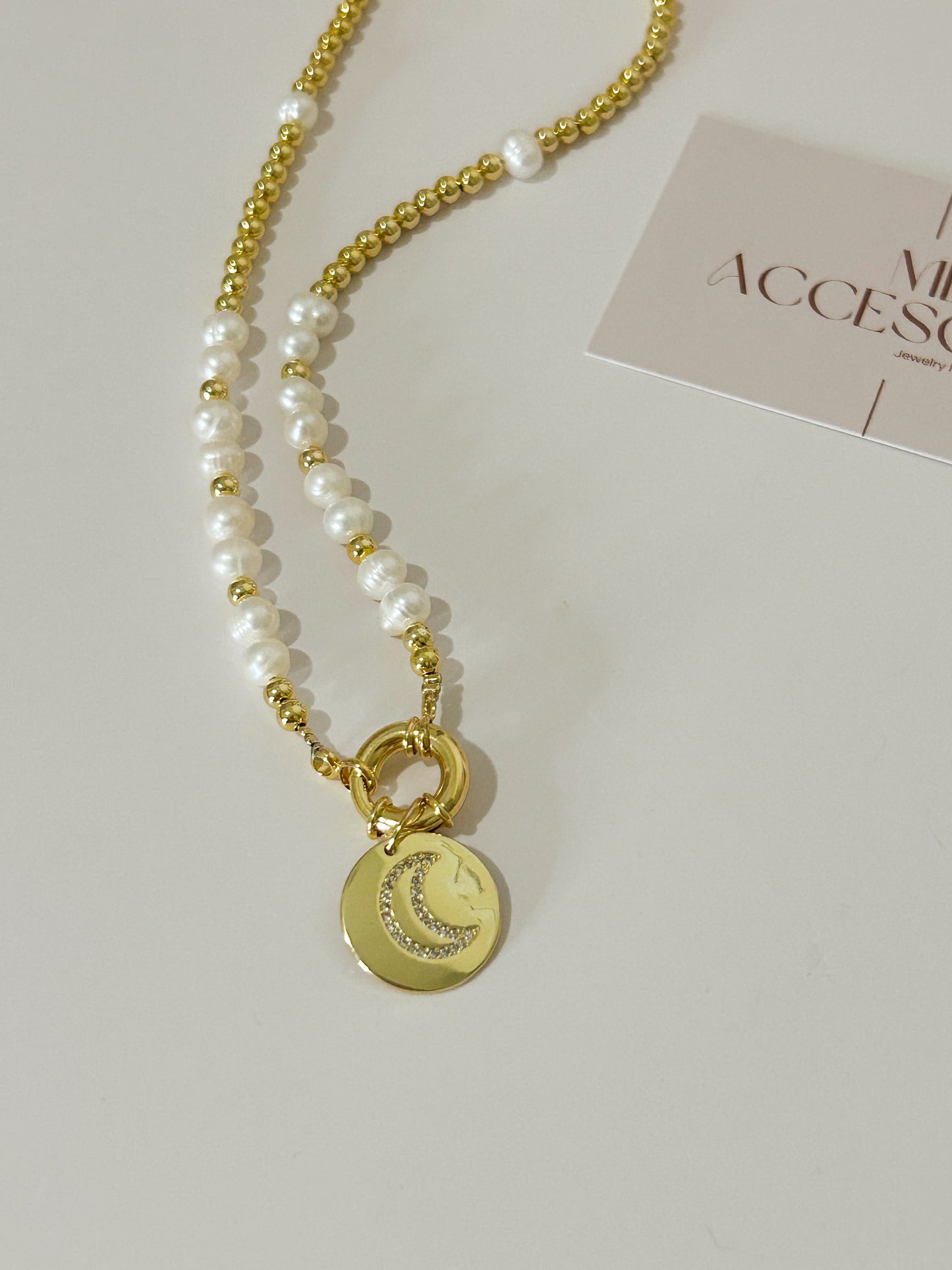 Moonlit Pearl Necklace