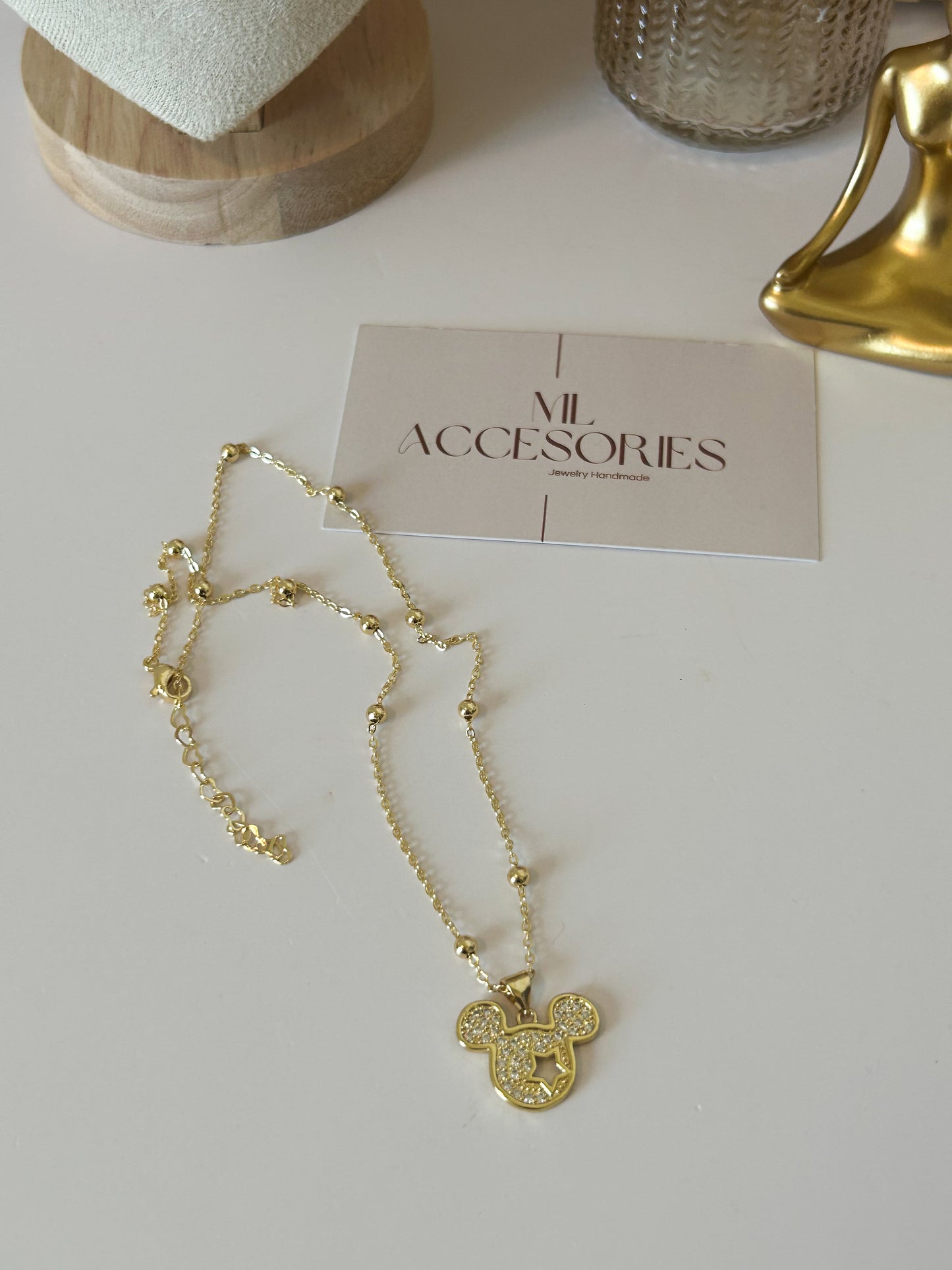 Golden Mouse Necklace
