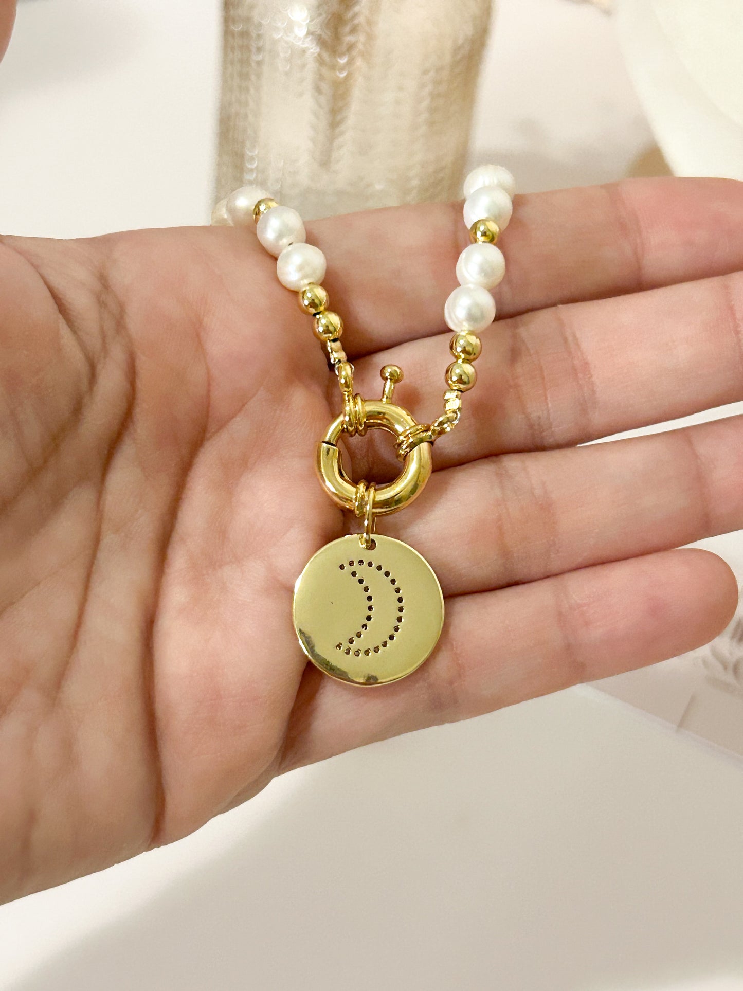 Moonlit Pearl Necklace