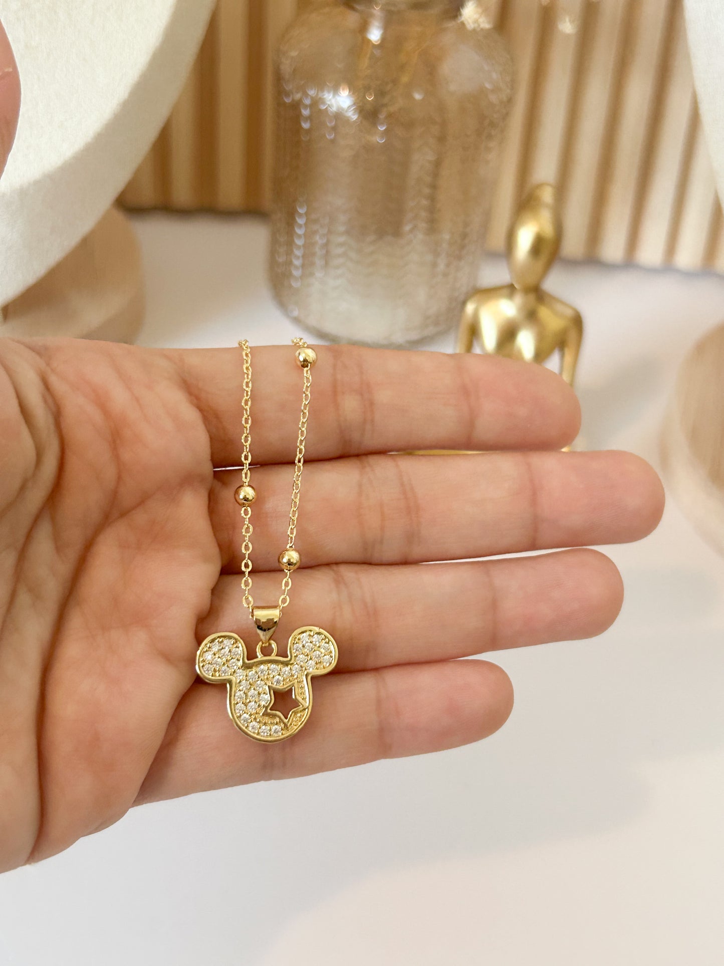 Golden Mouse Necklace