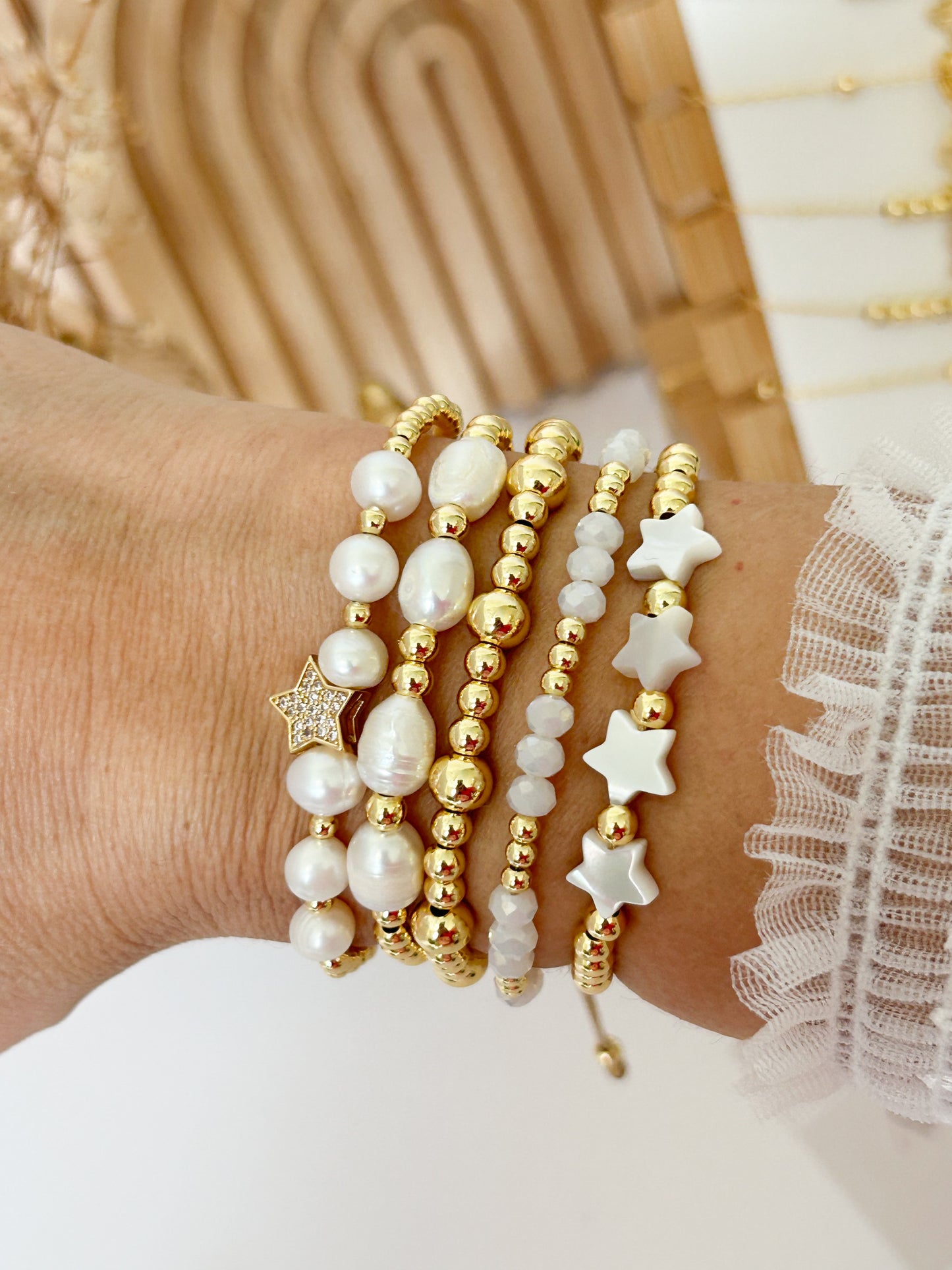 Golden Pearl Star Set