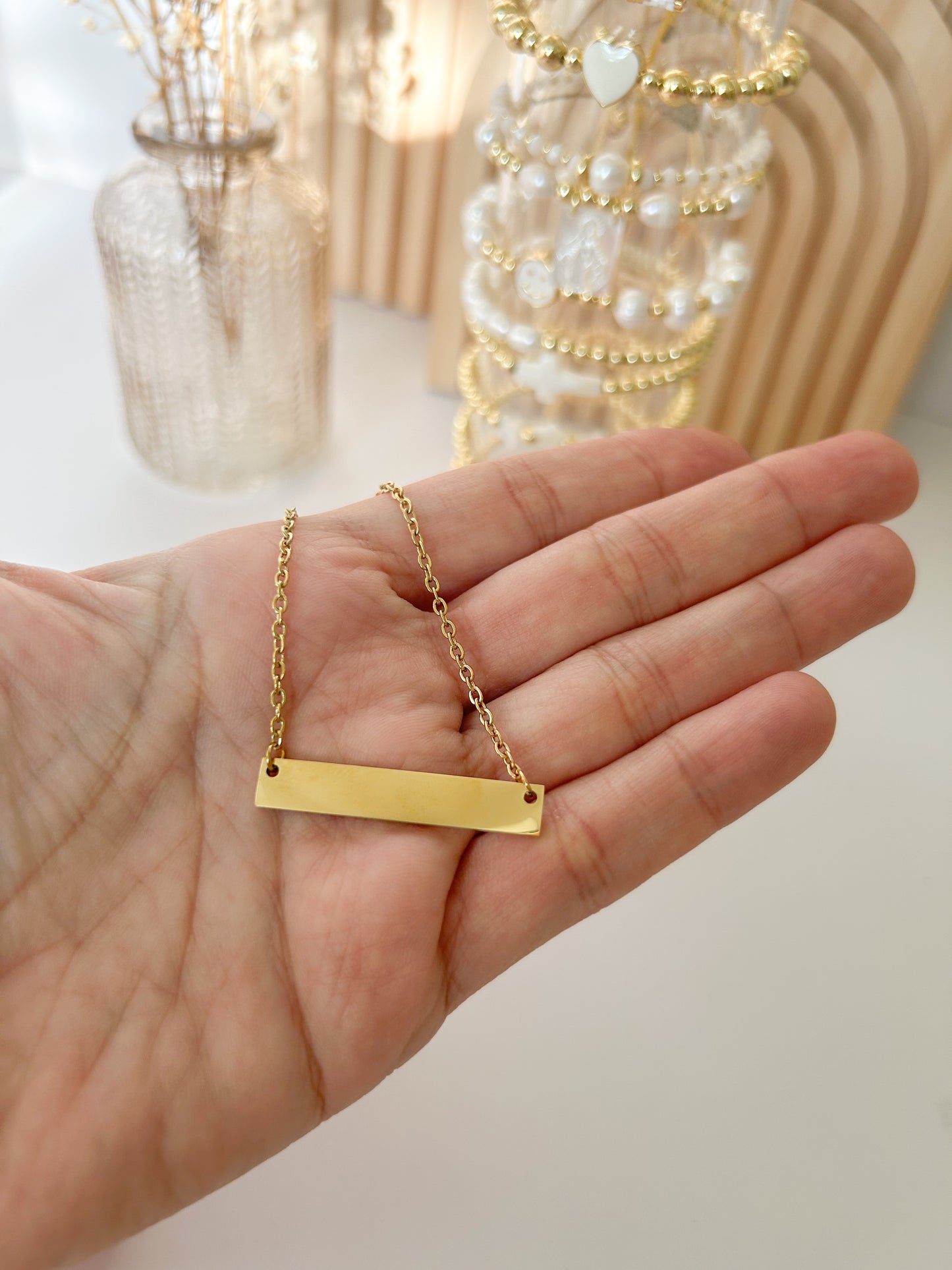 Personalized Name Necklace Gift Set – Custom Jewelry with Mini Travel Case