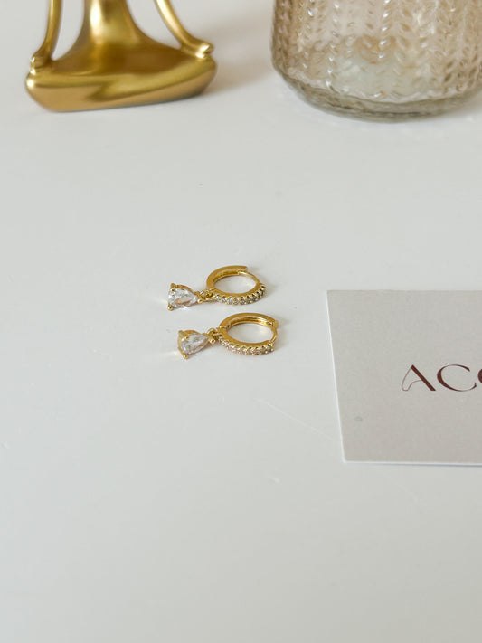 Crystal Drop Hoops