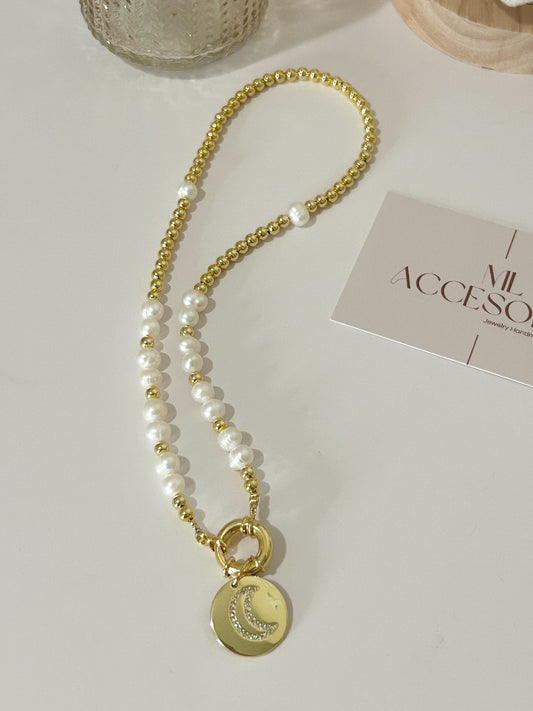 Moonlit Pearl Necklace