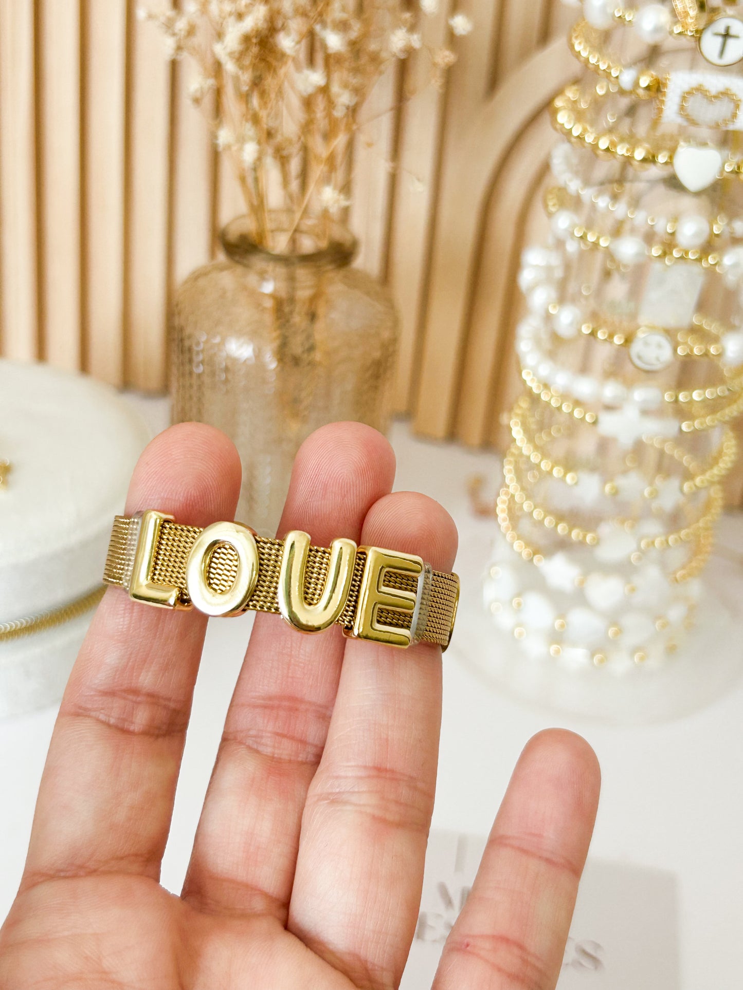 Isabella Love Cuff Bracelet – Gold Statement Love Jewelry Gift