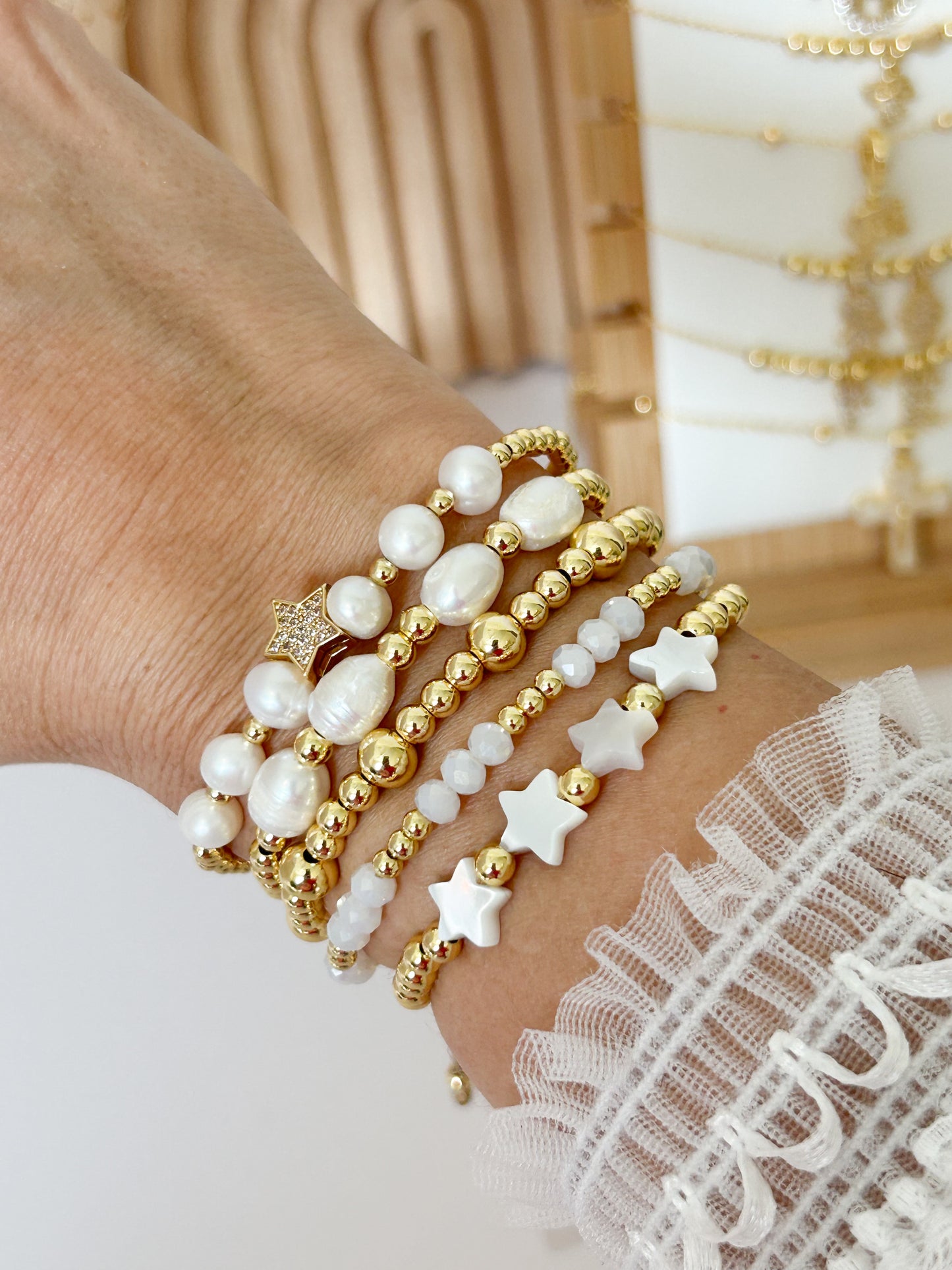 Golden Pearl Star Set