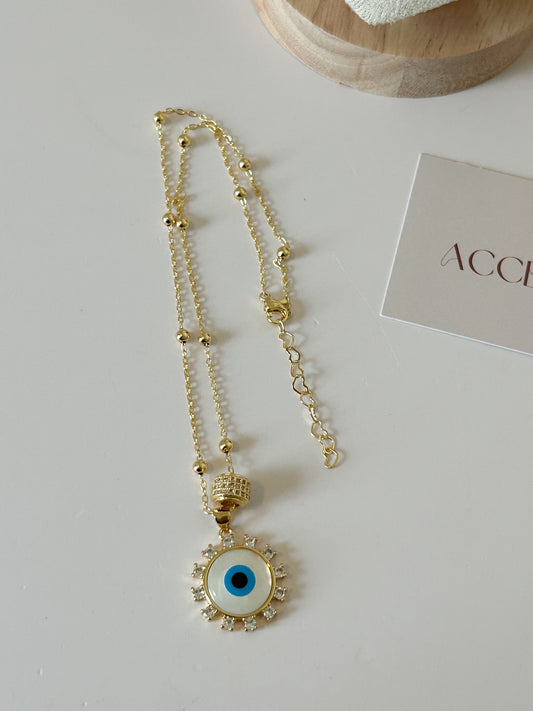 Evil Eye Sun Necklace